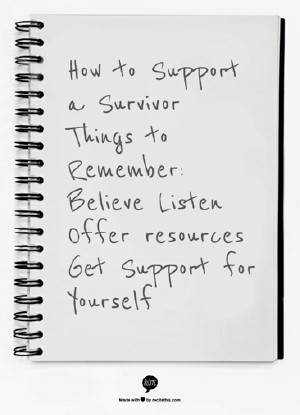 how to help a survivor